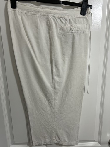 Ladies linen mix cropped - mix,