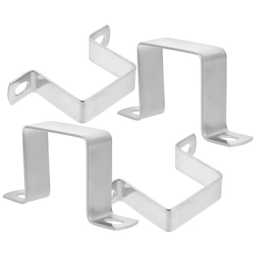 Silver bracket clamp - silver, u