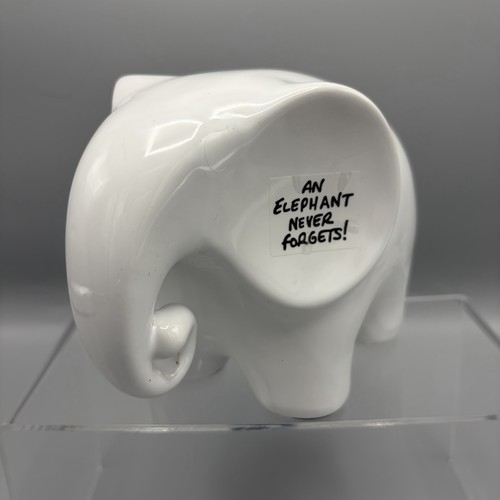 Ceramic elephant white am - elephant, 'am