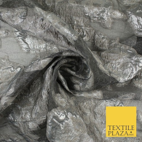 Grey organza with silver - organza,