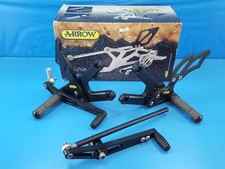 YAMAHA YZF-R6 2006-2016 ARROW RACING Adustable Rearsets/Footrest Kit Black