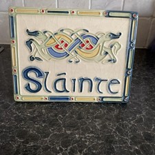 SLAINTE -  Sign Irish Bar Man Cave Pub Wall Plaque Traditional