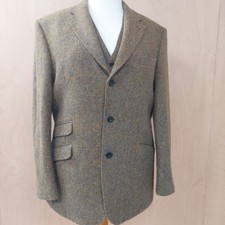 Men's Peter Christian Harris Tweed 2-Piece Blazer & Waistcoat - Size 46R