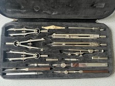 Vintage Lieco Geometry Maths Technical Draughtman’s set In Original Zipped Case