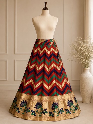 Indian silk style lehenga - indian,