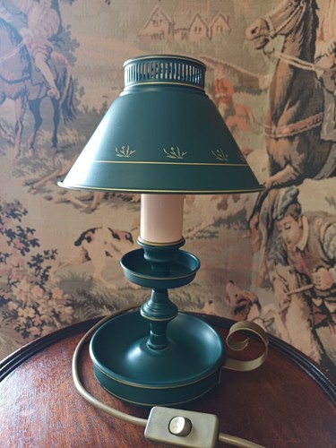 Vintage toleware candlestick