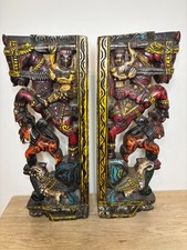 Hand-Carved Indian Painted