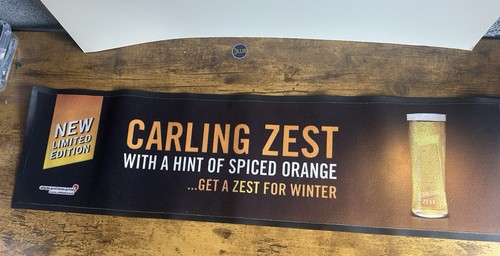 Carling zest bar runner beer - carling,