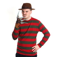 HALLOWEEN DREAM KILLER COSTUME BROWN HAT AND HAND CLAW FANCY DRESS ACCESSORIES