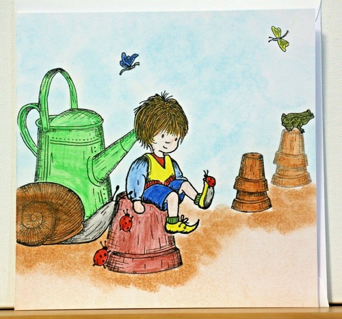 Boy garden pots - bugs, watering