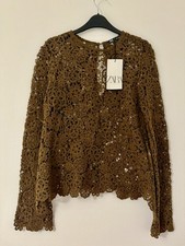 Zara brown chocolate Crochet