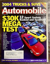2003 October Automobile Magazine BMW 6 Series Coupe Smart Brabus Roadster VTG 