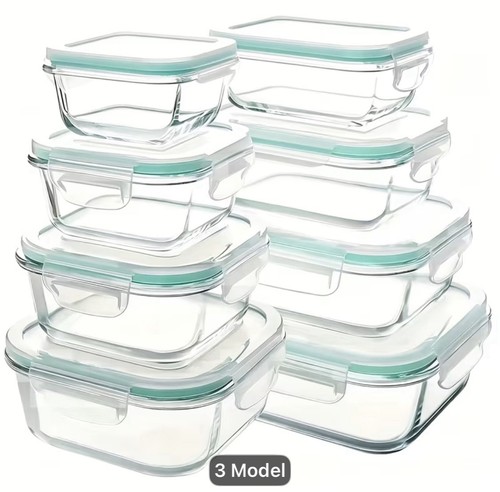 Glass storage box 16pcs - [glass,