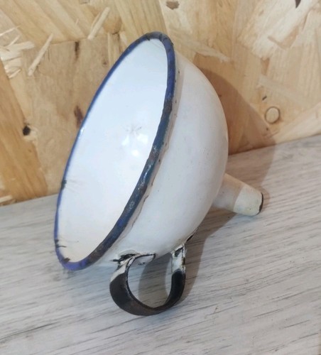 Vintage blue white enamelware - vintage,