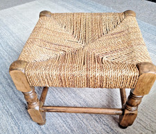 Wicker vintage foot stool