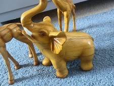 Vintage wooden giraffe and