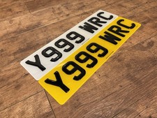 18 INCH - 7 DIGIT SHORT -  3D GEL DOMED RESIN NUMBER PLATES 100% MOT LEGAL