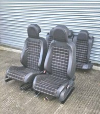 VW GOLF MK5 Edition 30 GTI SEATS Complete Front Rear Set TARTAN LEATHER RED