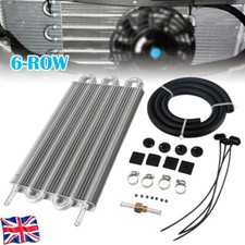 6 Row Universal Aluminum Remote Transmission Oil Cooler Kit Auto-Manual Radiator