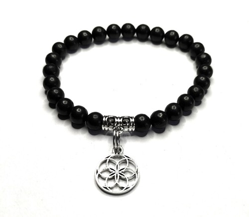 Shungite bracelet 6mm beads - 6mm,
