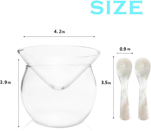 Glass caviar serving set pcs - set, 2