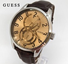 Guess W95127G2 steel men's quartz watch day date Japan movt