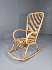 Vintage Cane Rocking Chair Retro Seating EB8875 VBER