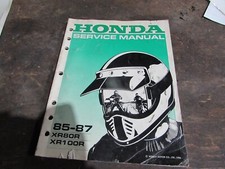 1985 - 1987 HONDA XR80 XR100 R SERVICE MANUAL BOOK