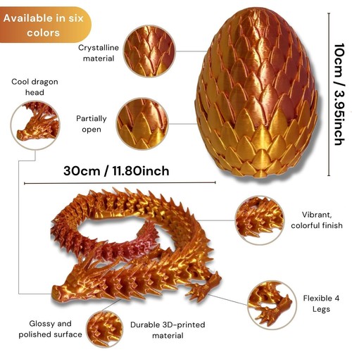 Dragon egg large printed - large,