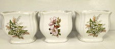 Wade Staffordshire Royal Victoria Pottery Floral Planter Plant Pot - Set of 3