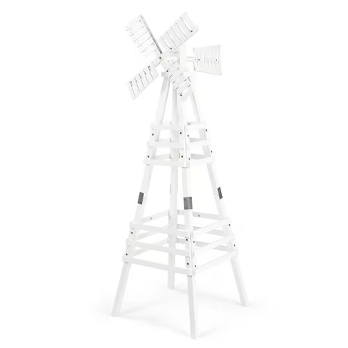 White wooden wind spinner - wind,