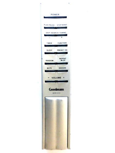 Goodmans hifi remote - goodmans,