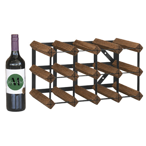 Wine rack holds bottles - rack,