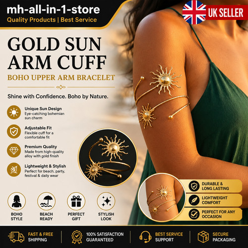 Adjustable gold sun totem arm - sun,