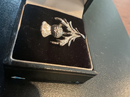 Scottish thistle small brooch - small,