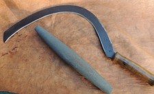 Vintage Spearwell 4700 Grass Hook, original handle PLUS CIGAR Sharpening Stone