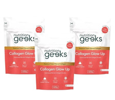 1-3 PACK Nutrition Geeks Collagen Glow Up Powder 14,000mg 420g 30 Servings UK