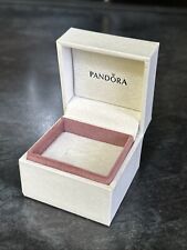 Genuine Pandora Small Charm Earring Ring Gift Box in Original Pink & White