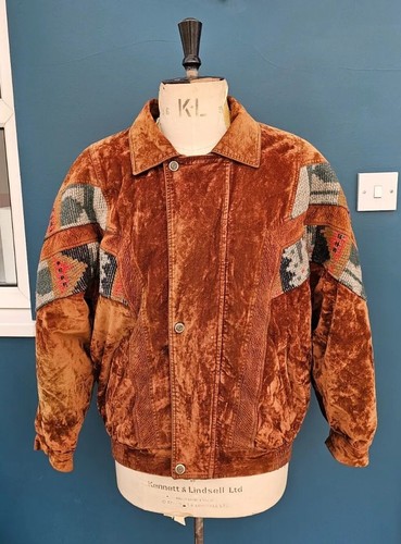 Vintage velvet bomber jacket - vintage,