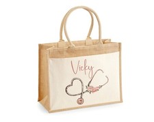 Personalised Nurse Jute Bag