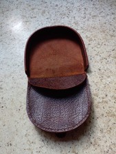 Brown leather coin tray - leather, purse