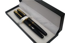 Masonic Pen Gift set - Square & Compass symbol - Black & Gold