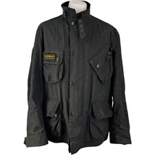 Barbour International Jacket XL Men's Black Vintage Trials A540 Made In England