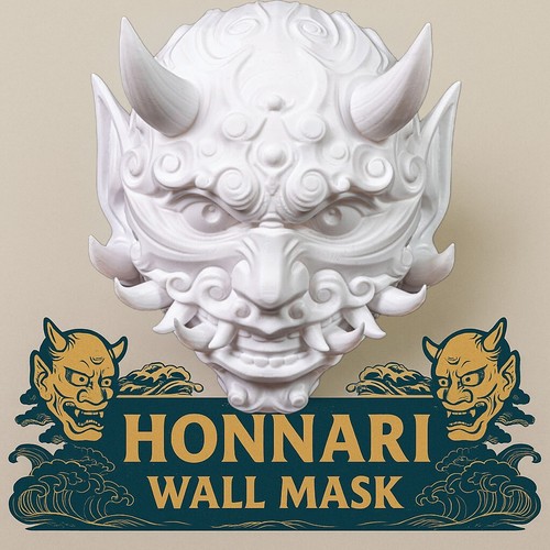 Japanese oni hannya demon wall - oni,