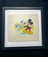 Original Walt Disney sketch  drawn artwork of Mickey Mouse and Donald Duck 1950s