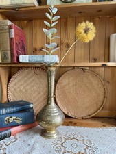 Vintage Brass Vase Tall Bud