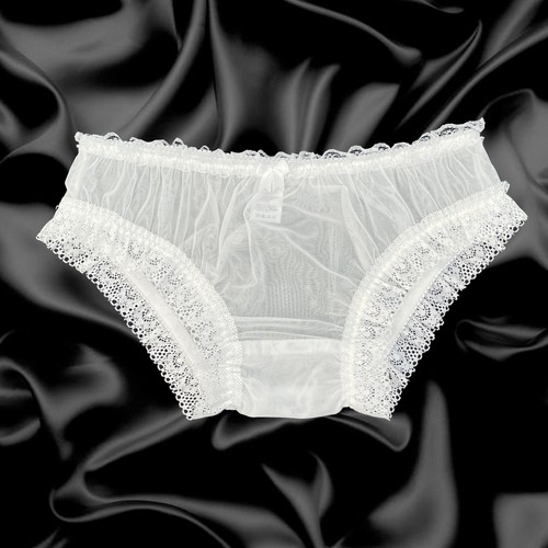 Sissy sheer soft nylon frilly - sheer,