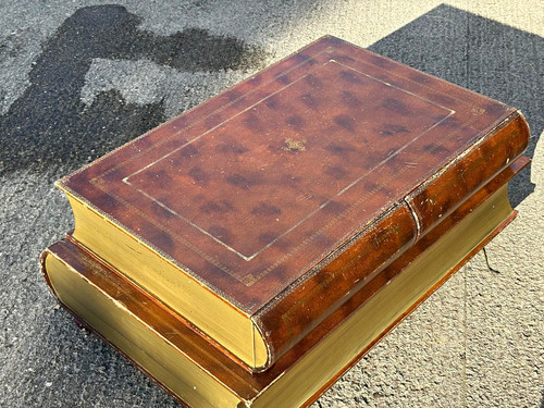 Vintage leather scholars stack - vintage,