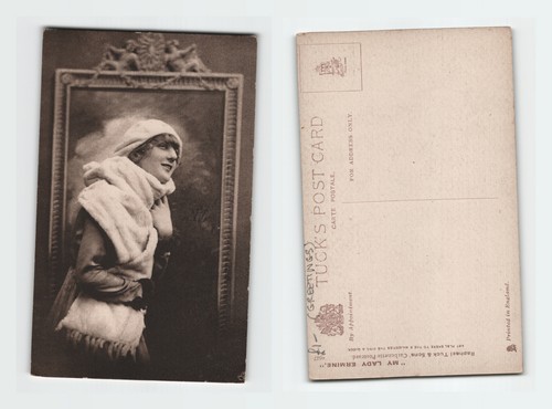 Vintage postcard lady - postcard,