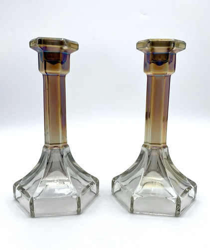 Pair antique imperial glass - -,